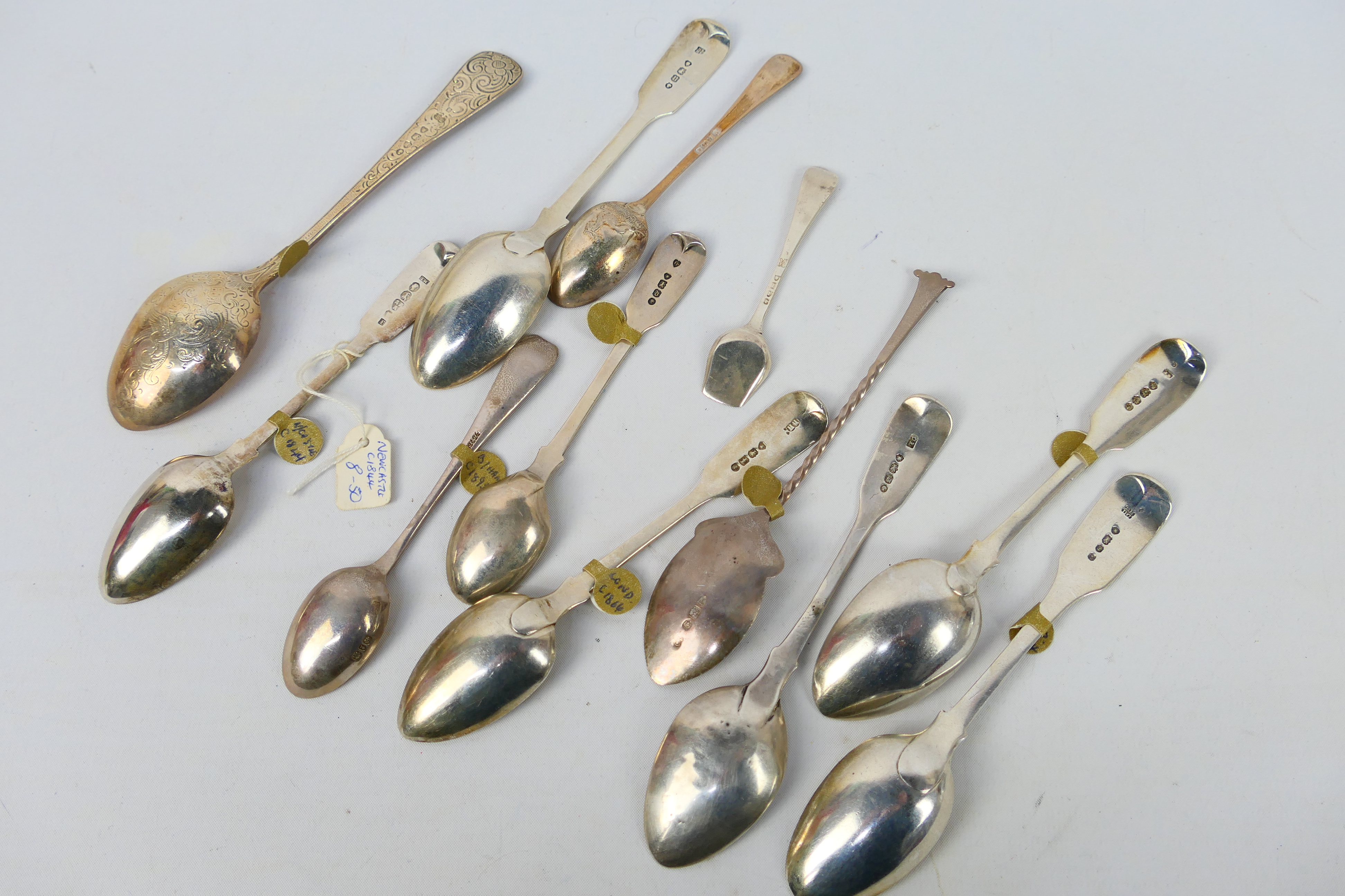 Victorian Silver - A collection of Victorian silver spoons, various assay and date marks, - Image 9 of 12