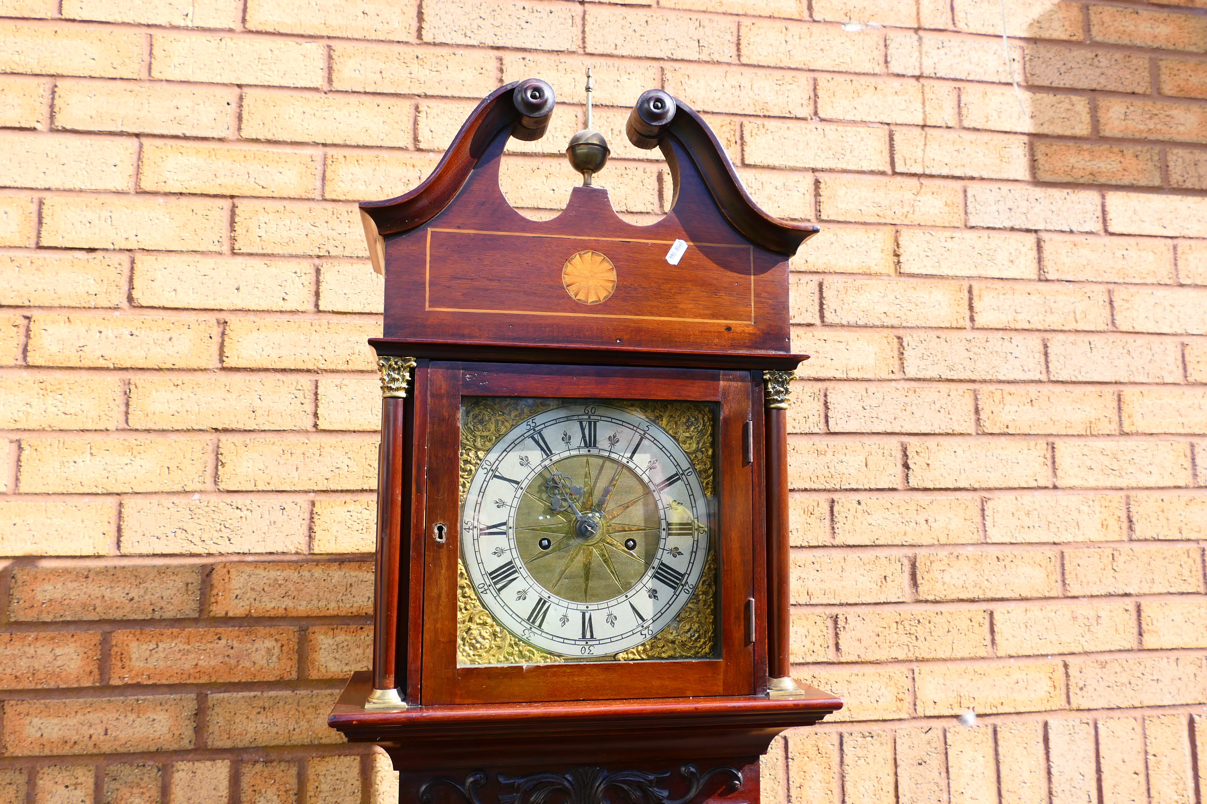 An interesting 8-day brass dial longcase clock, - Image 2 of 10