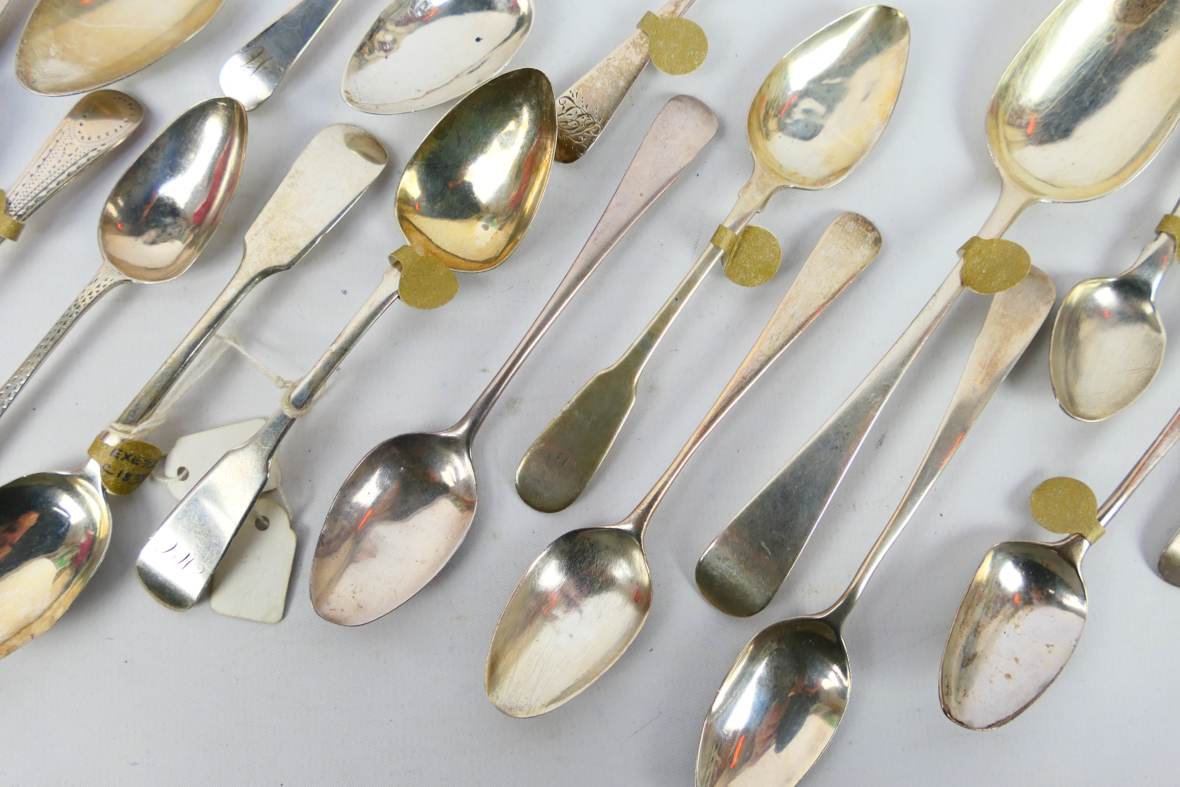 A collection of silver spoons, predominantly Georgian, various assay, date and maker's marks, - Image 5 of 13