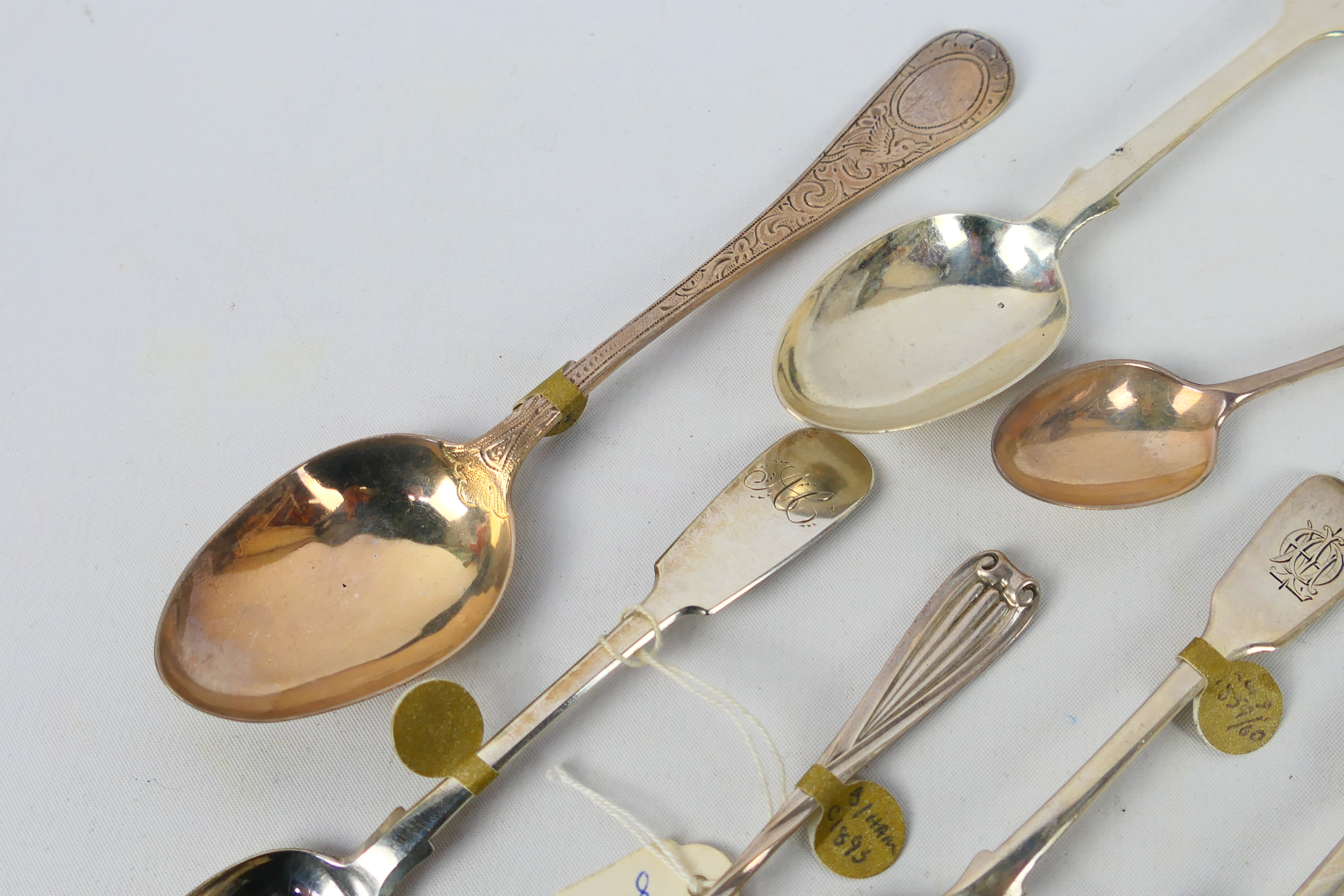 Victorian Silver - A collection of Victorian silver spoons, various assay and date marks, - Image 3 of 12
