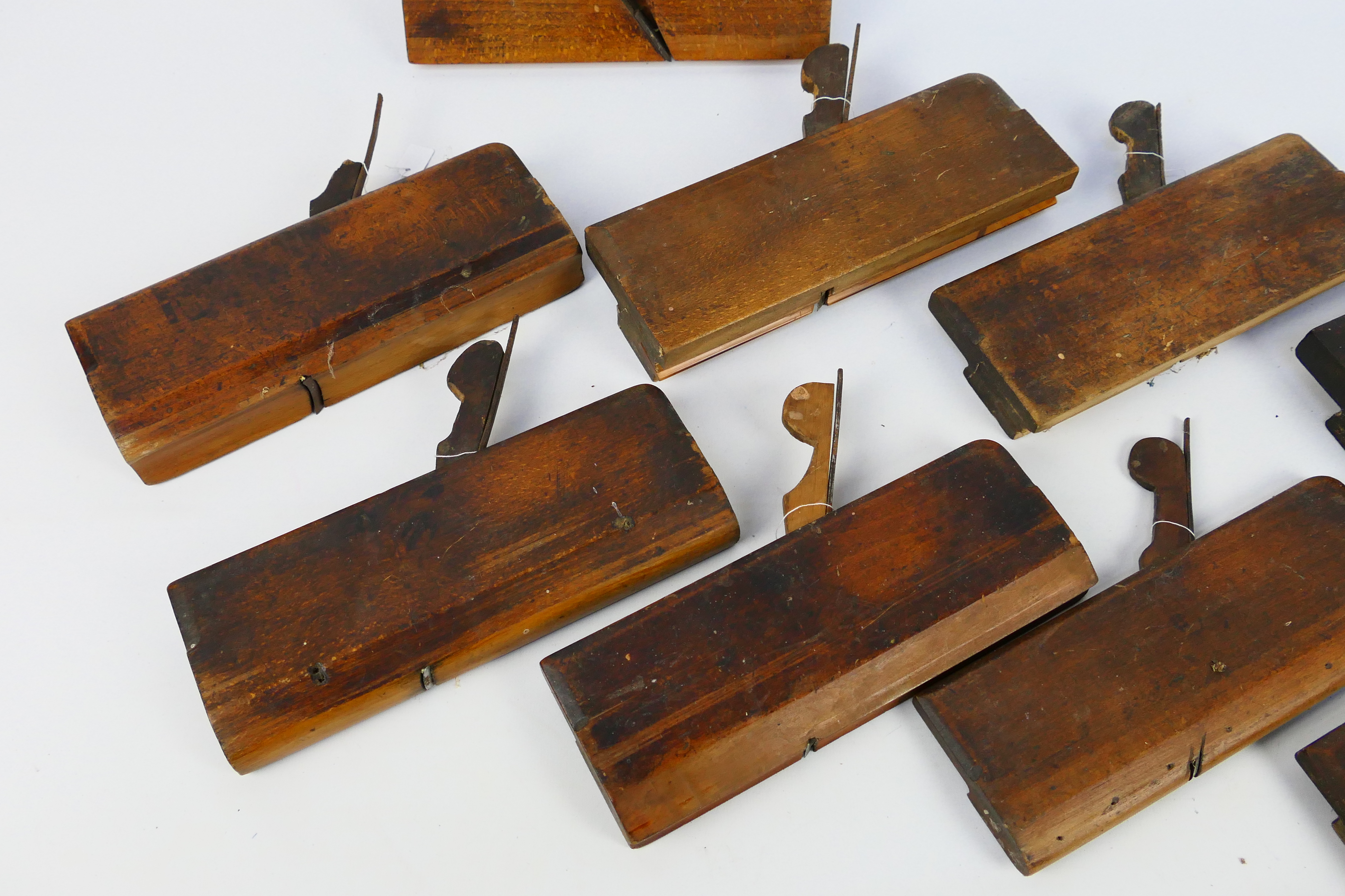 Nine antique moulding planes to include John Moseley & Sons. - Image 3 of 5