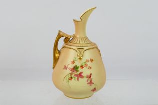 A Royal Worcester blush ivory ewer, shape 1668,