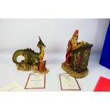 Wizards & Dragons - Two boxed limited edition fantasy figures designed by Hap Henriksen comprising