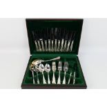 A canteen of Sanders & Bowers silver plated cutlery.