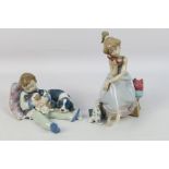 Lladro - Two groups comprising Chit Chat, # 5466,