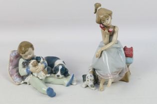 Lladro - Two groups comprising Chit Chat, # 5466,