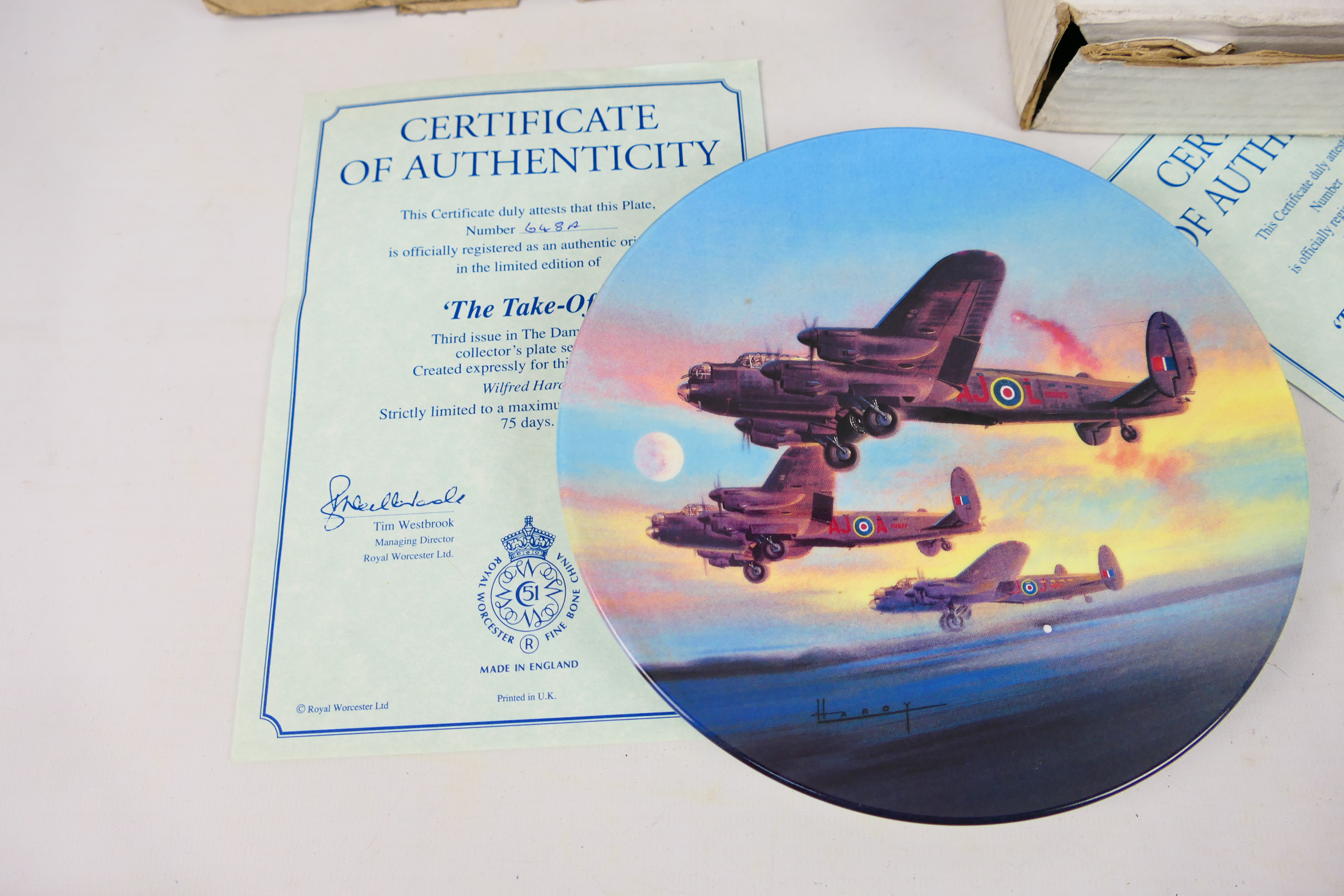 A quantity of boxed military related collector plates pertaining to The Dambusters 617 Squadron and - Image 2 of 4