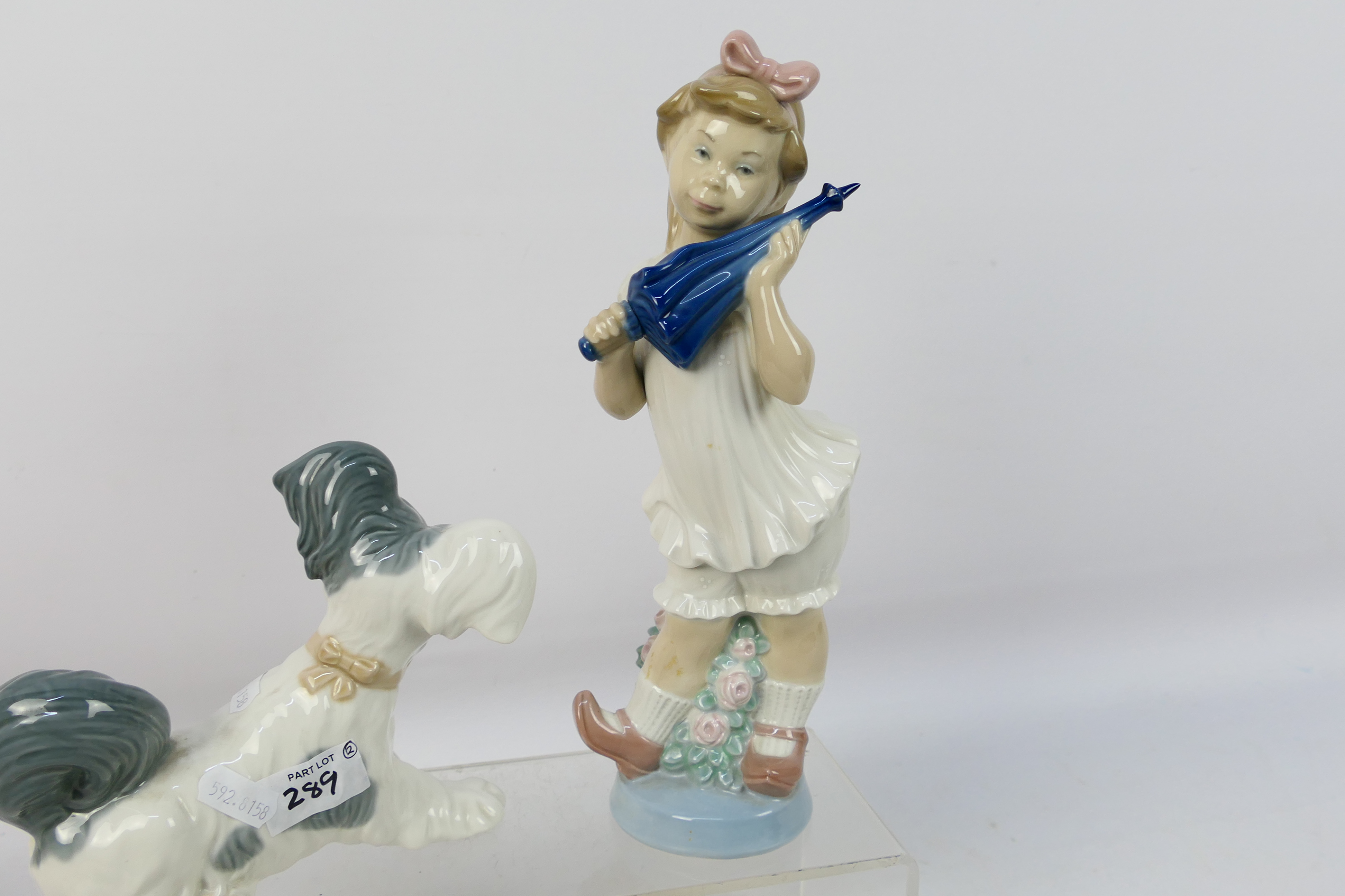 Lladro - Two figures comprising Sweet Girl, # 4987 and Skye Terrier, # 4643, - Image 4 of 8