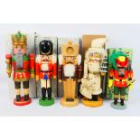A collection of boxed Erzgebirge traditional handmade wooden figural nutcrackers,