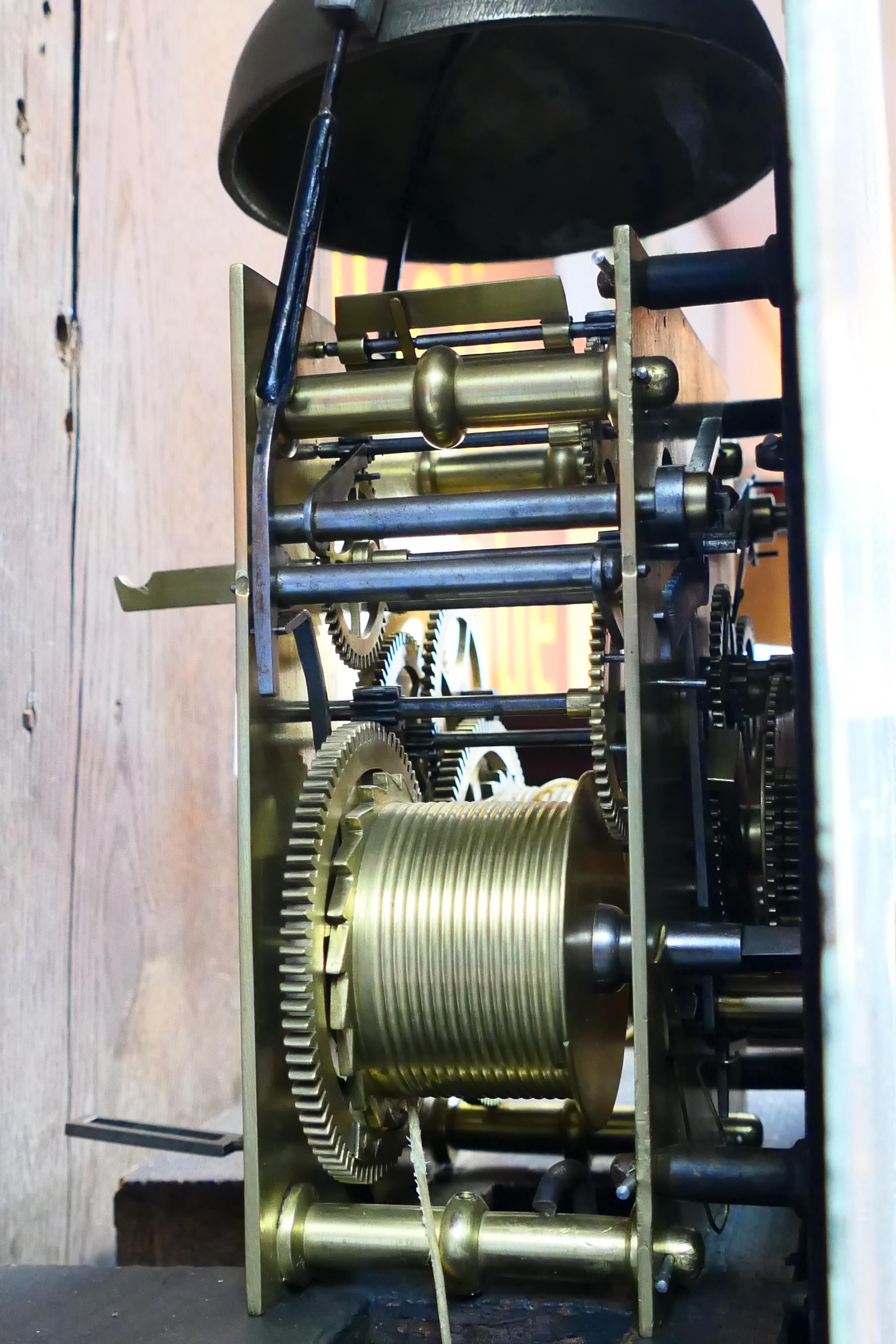 A late 18th century mahogany-cased 8-day longcase clock, signed to the arched, painted, - Image 26 of 34