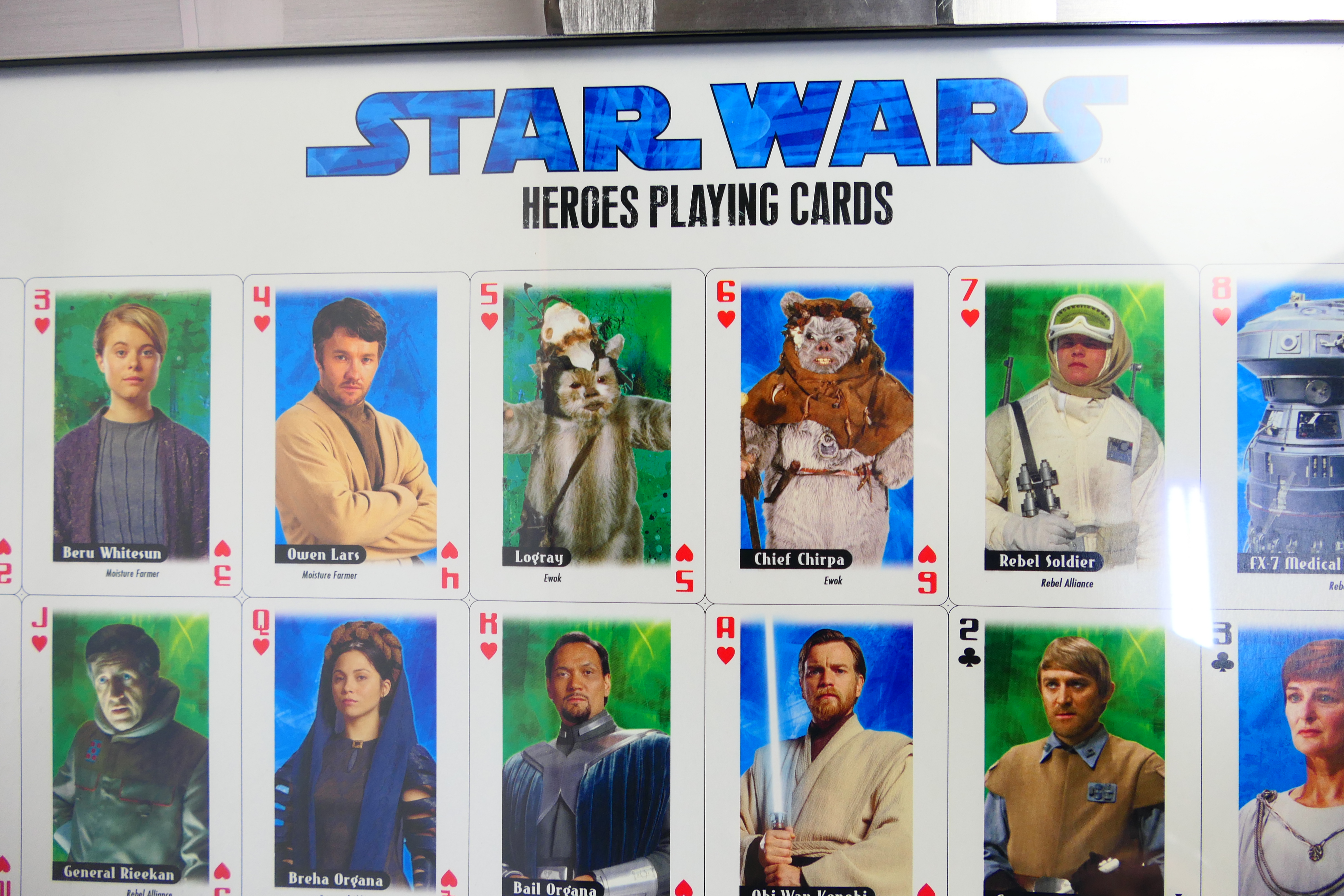Star Wars - Two limited edition, framed display pieces of Cartamundi uncut playing card sheets, - Image 8 of 8