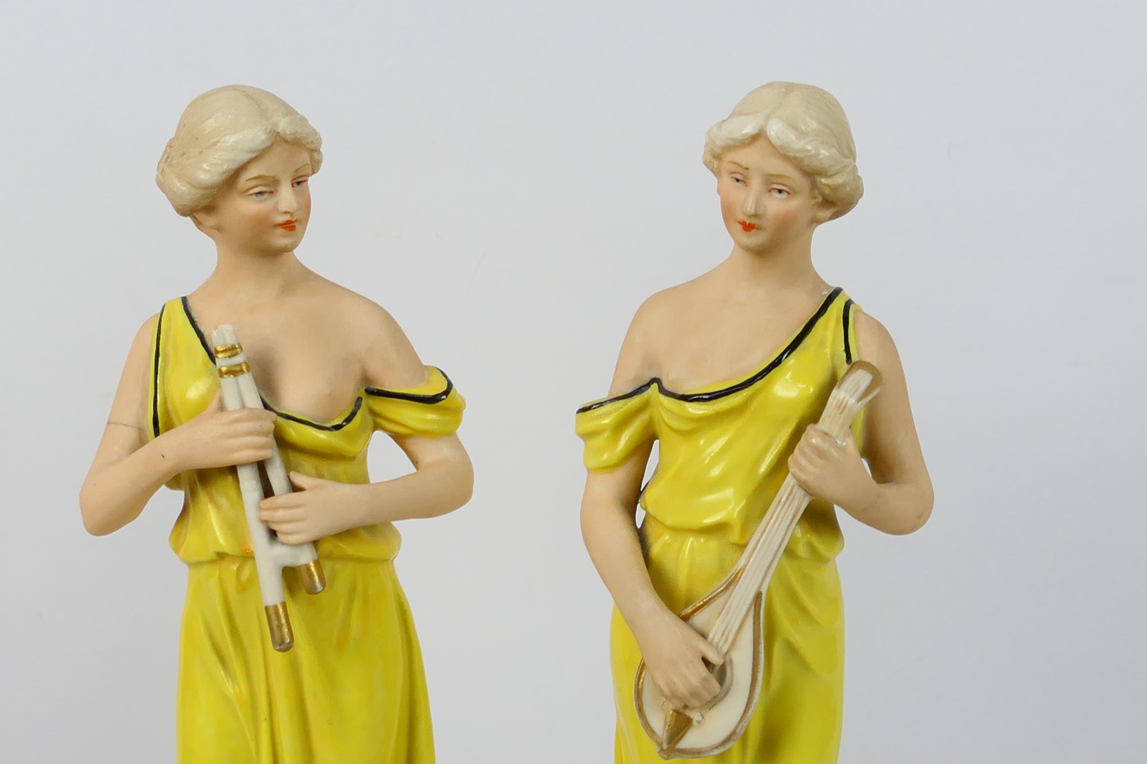 A pair of Royal Dux Classical lady figures, impressed to the base 2458 and 2459, approximately 24. - Image 2 of 5