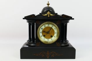 A mantel clock of architectural form, Ar