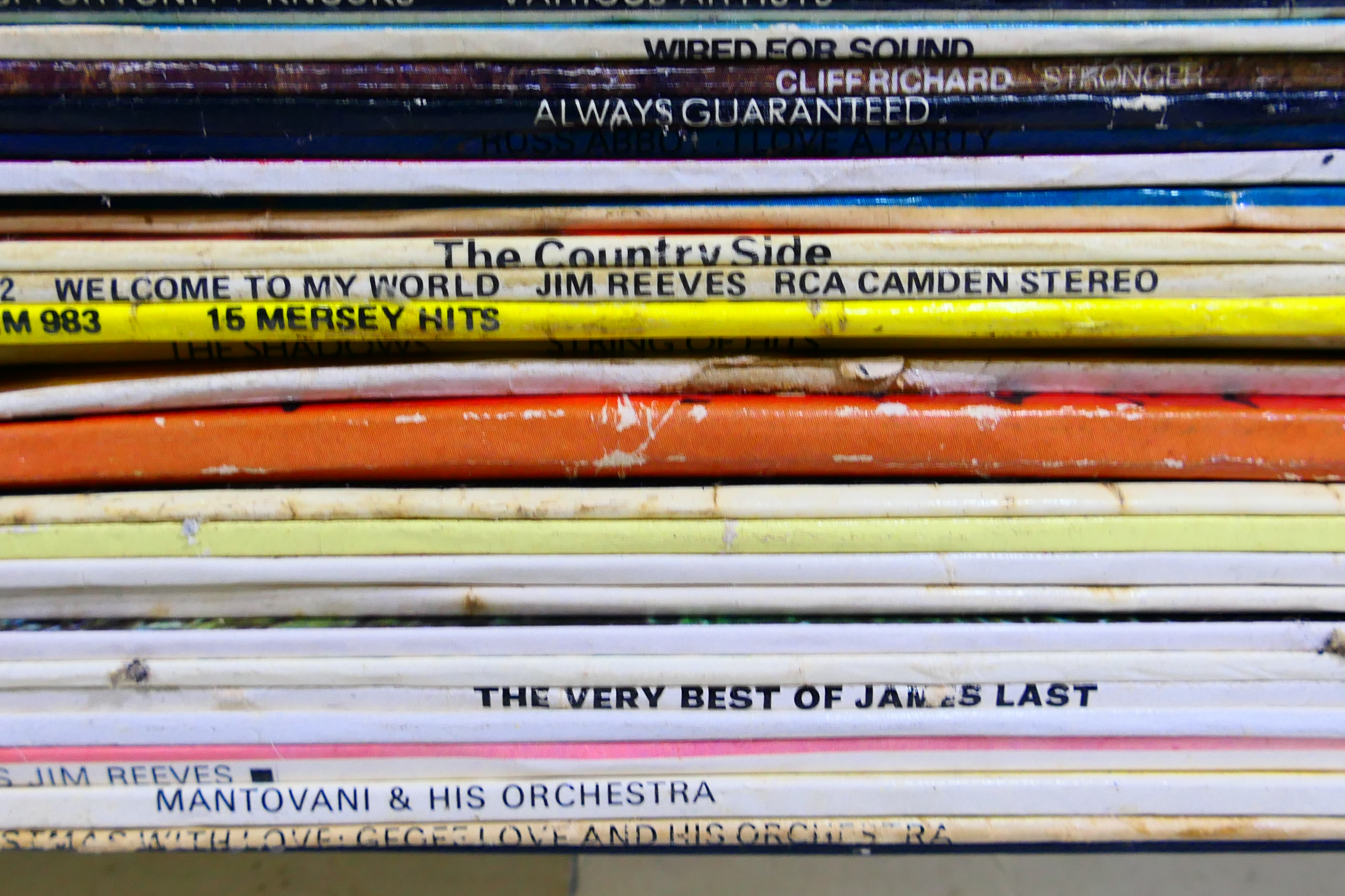 A collection of 12" vinyl records to include Jim Reeves, Elvis Presley Greatest Hits, Abba, - Image 4 of 6