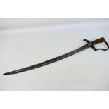 A short sword, believed late 18th century, 62 cm (l) blade,