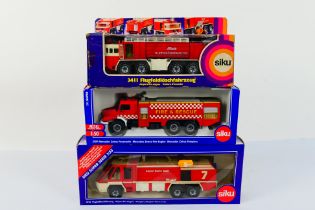 Siku - Three boxed diecast 1;50 scale fire appliances from Siku.