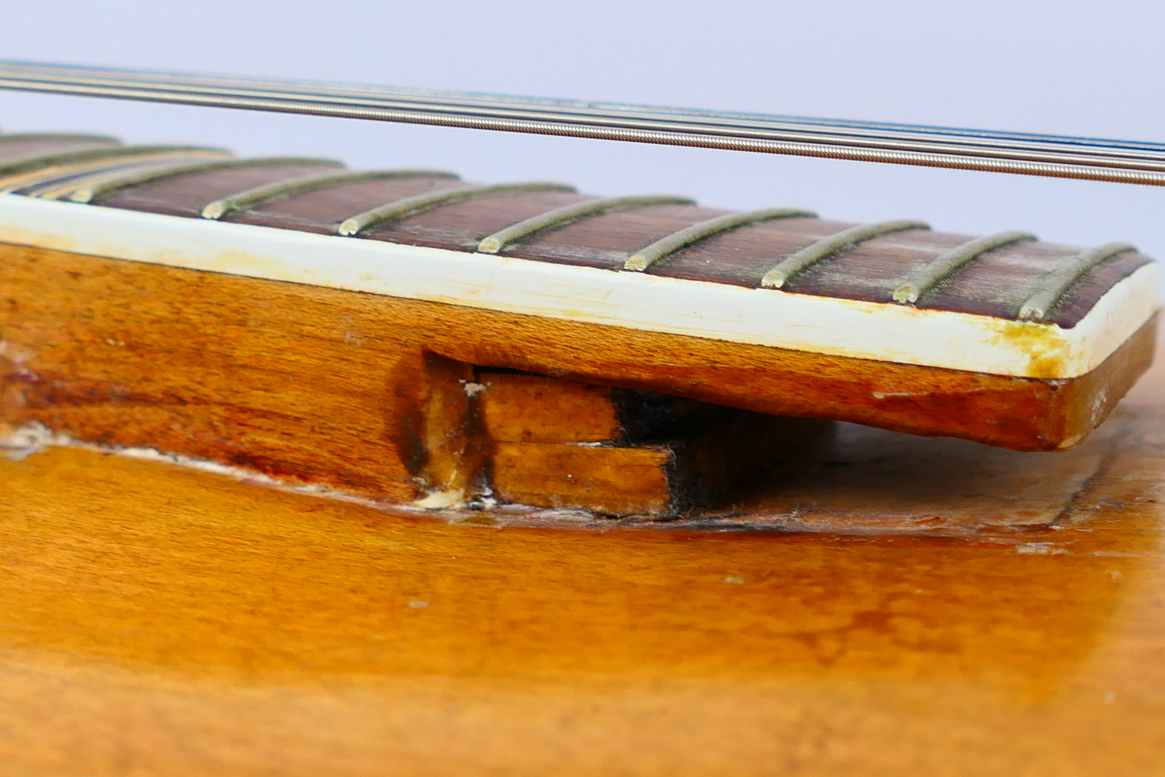 A vintage Hofner archtop Guitar, circa 1960s, with bound F holes, - Image 13 of 16