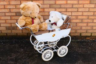Churchill - Russ - Other - A vintage Churchill children's doll pram plus two large soft Teddy Bears.