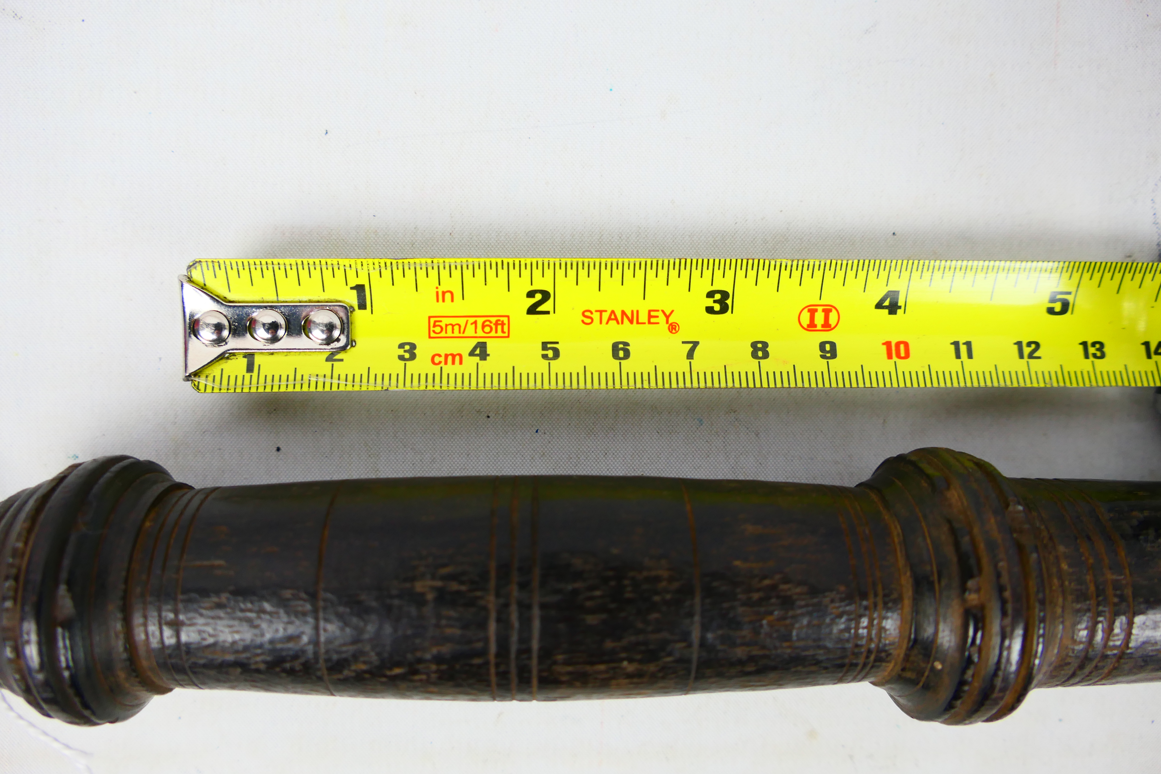 A 19th century turned wood truncheon, approximately 42 cm (l). - Image 8 of 9