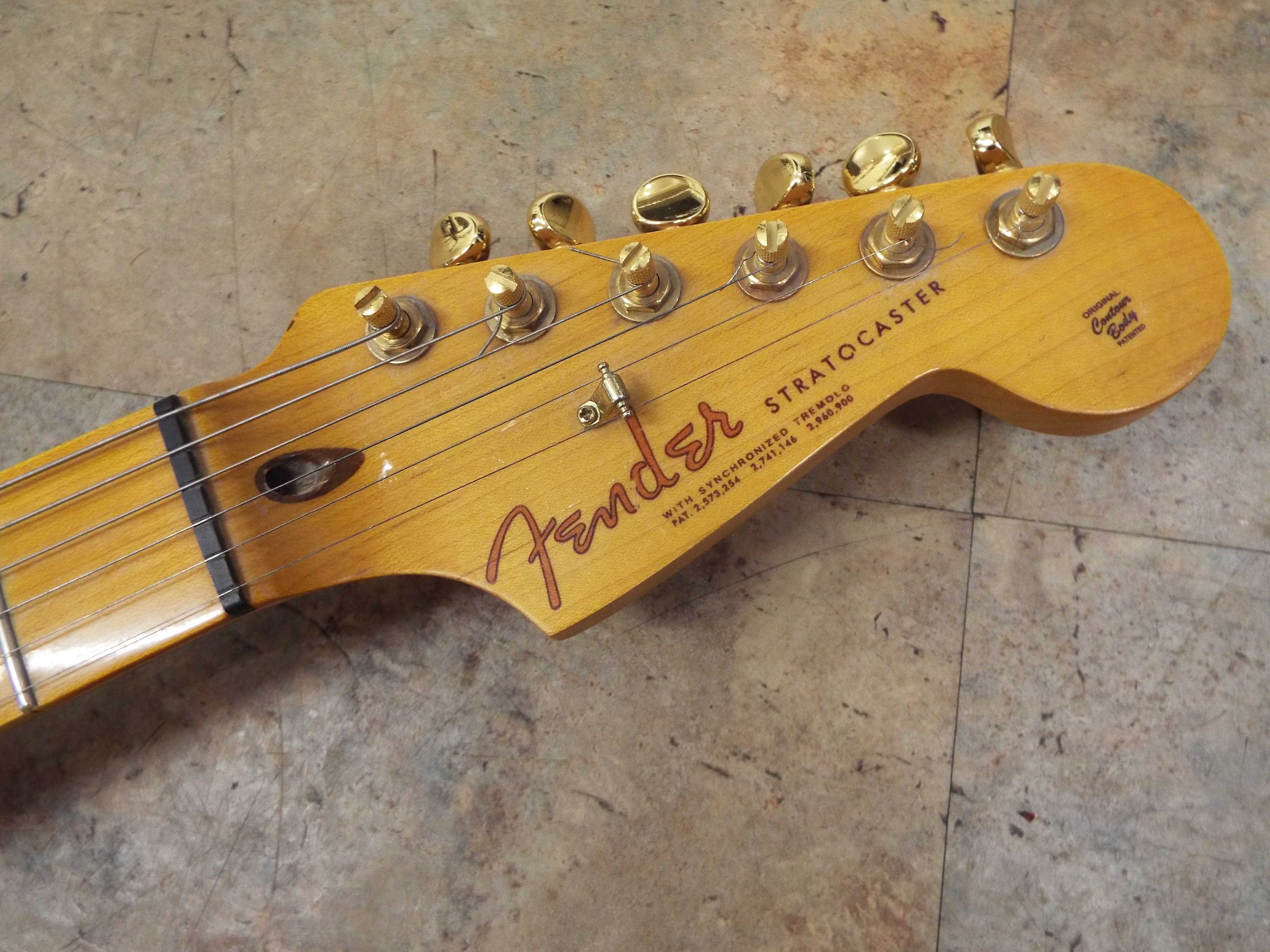 A Stratocaster shaped electric Guitar marked Fender with maple neck, - Image 4 of 8