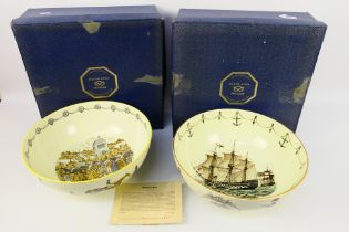 Two limited edition Shand Kydd Pottery commemorative bowls comprising Victory and Newmarket,