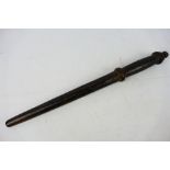 A 19th century turned wood truncheon, approximately 42 cm (l).