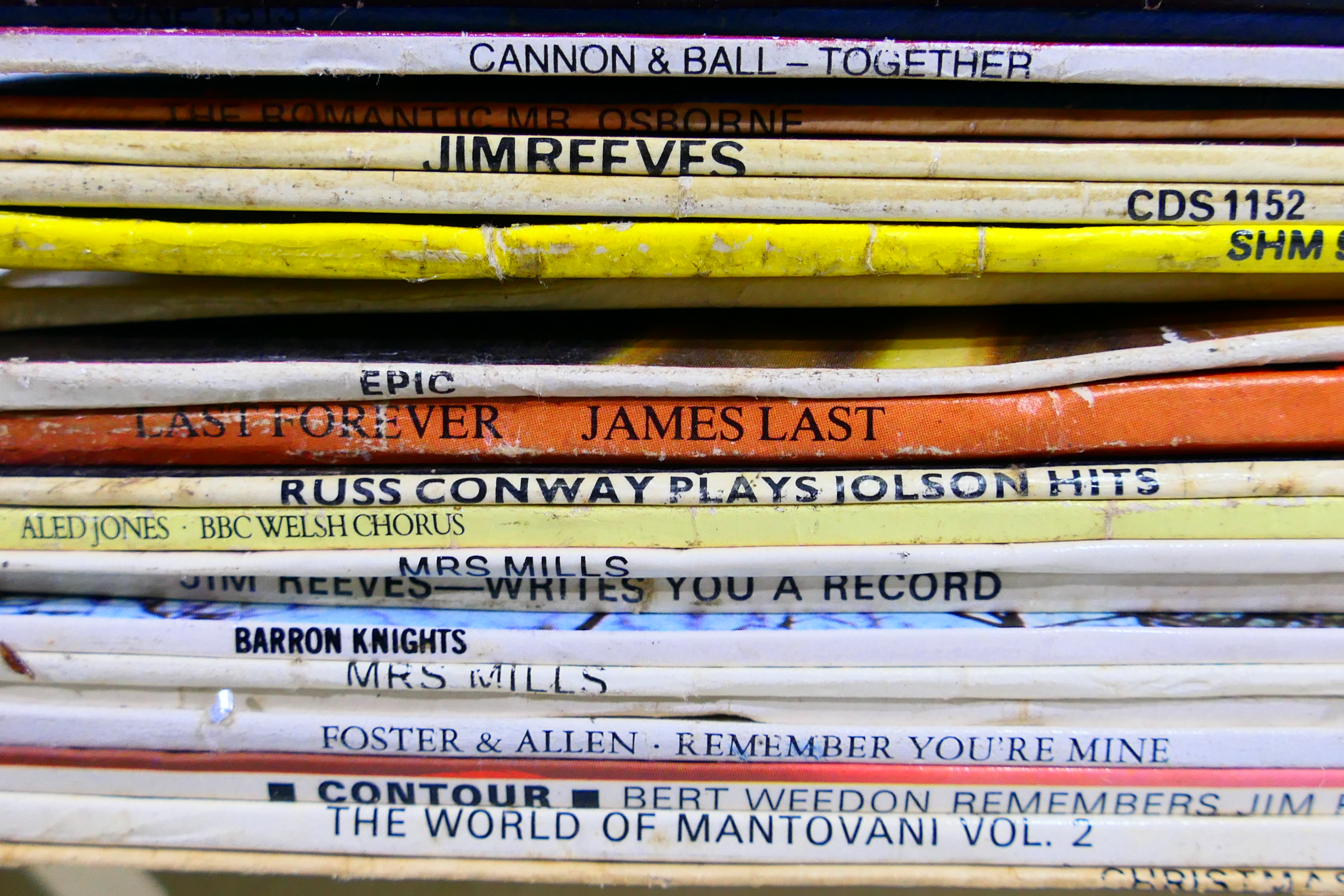 A collection of 12" vinyl records to include Jim Reeves, Elvis Presley Greatest Hits, Abba, - Image 5 of 6
