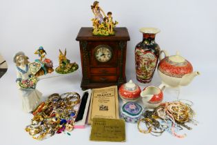 A mixed lot to include ceramics, costume jewellery and other.