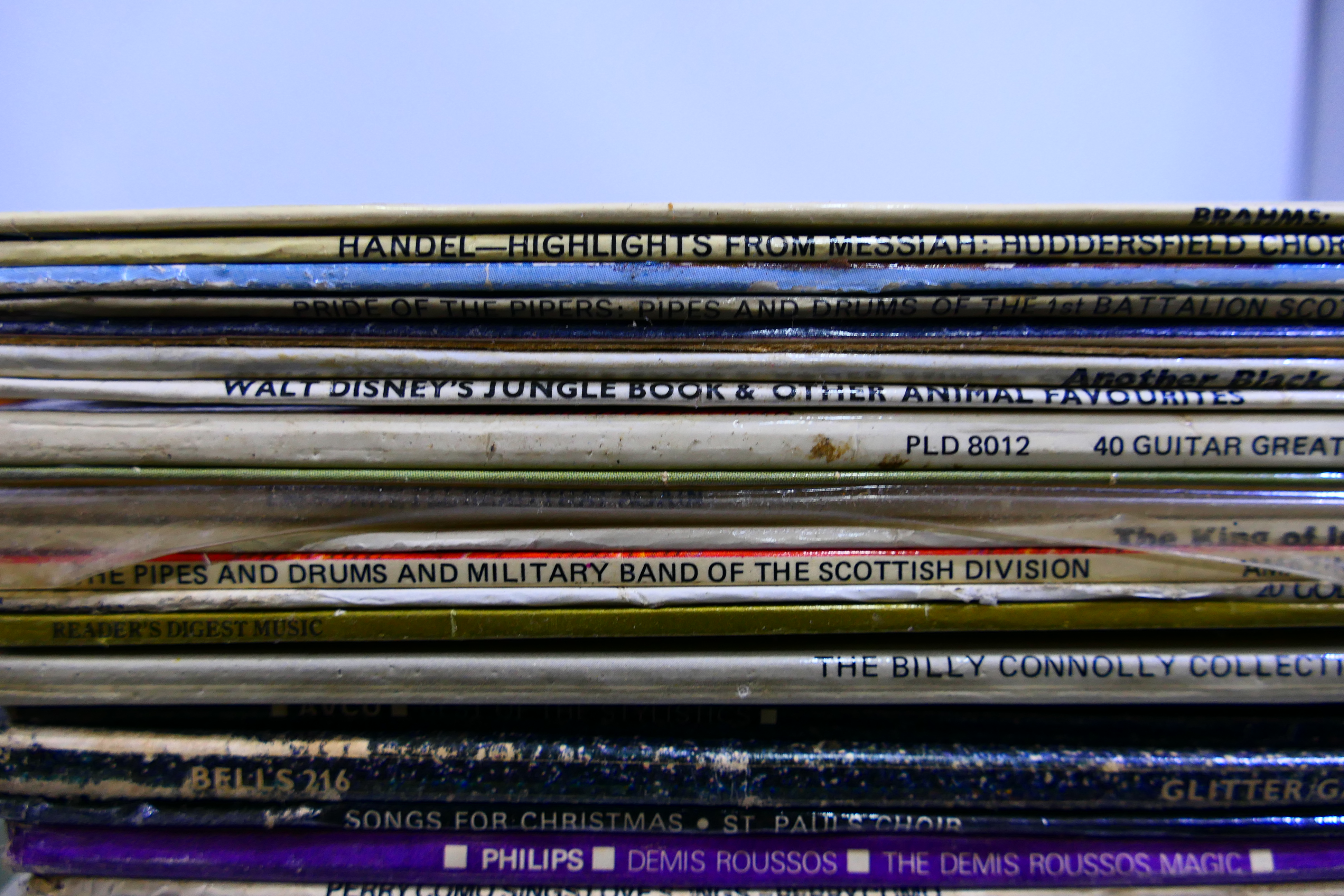 A collection of 12" and 10" vinyl records to include Billy Connoly, Herb Albert And His Friends, - Image 3 of 6