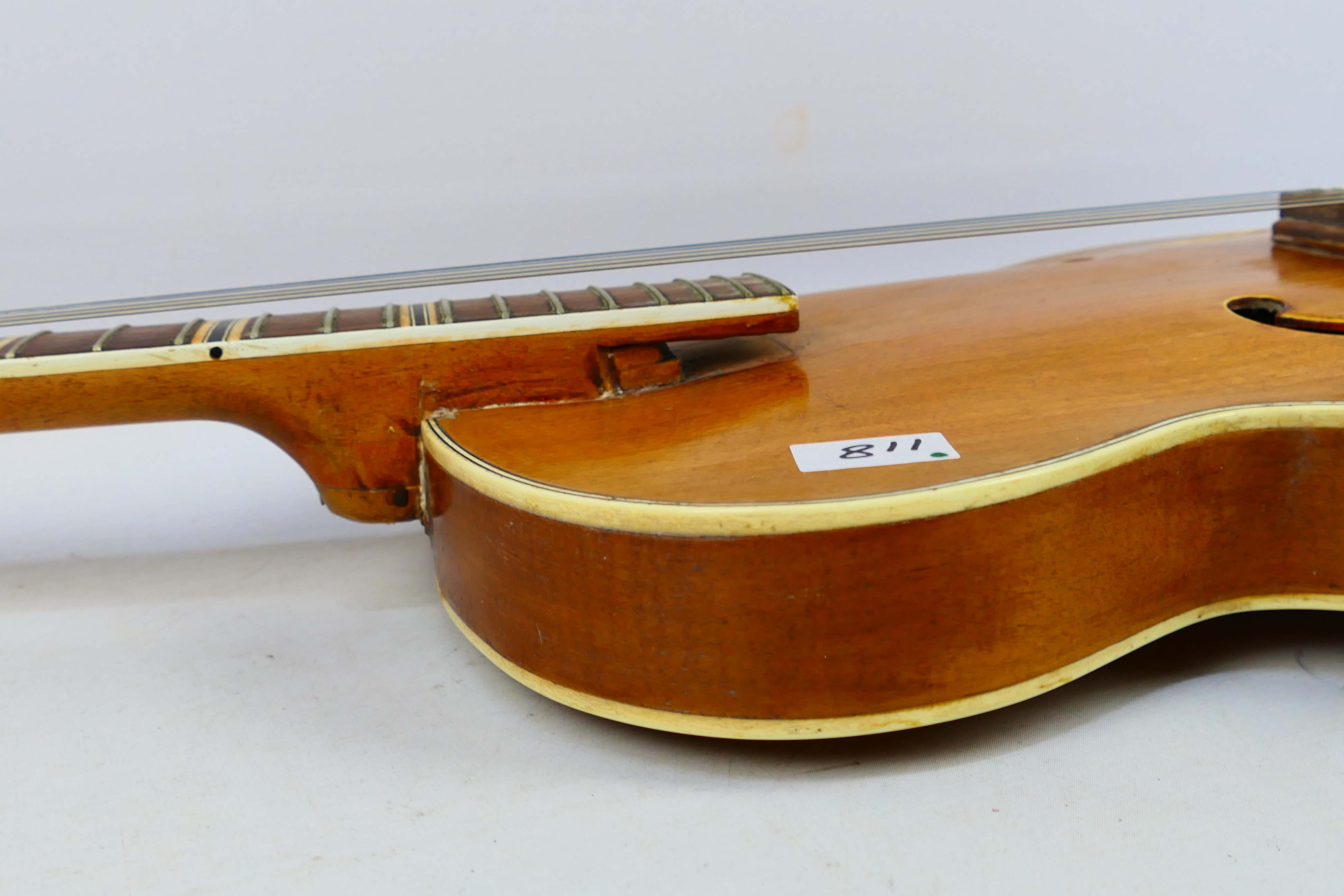 A vintage Hofner archtop Guitar, circa 1960s, with bound F holes, - Image 11 of 16