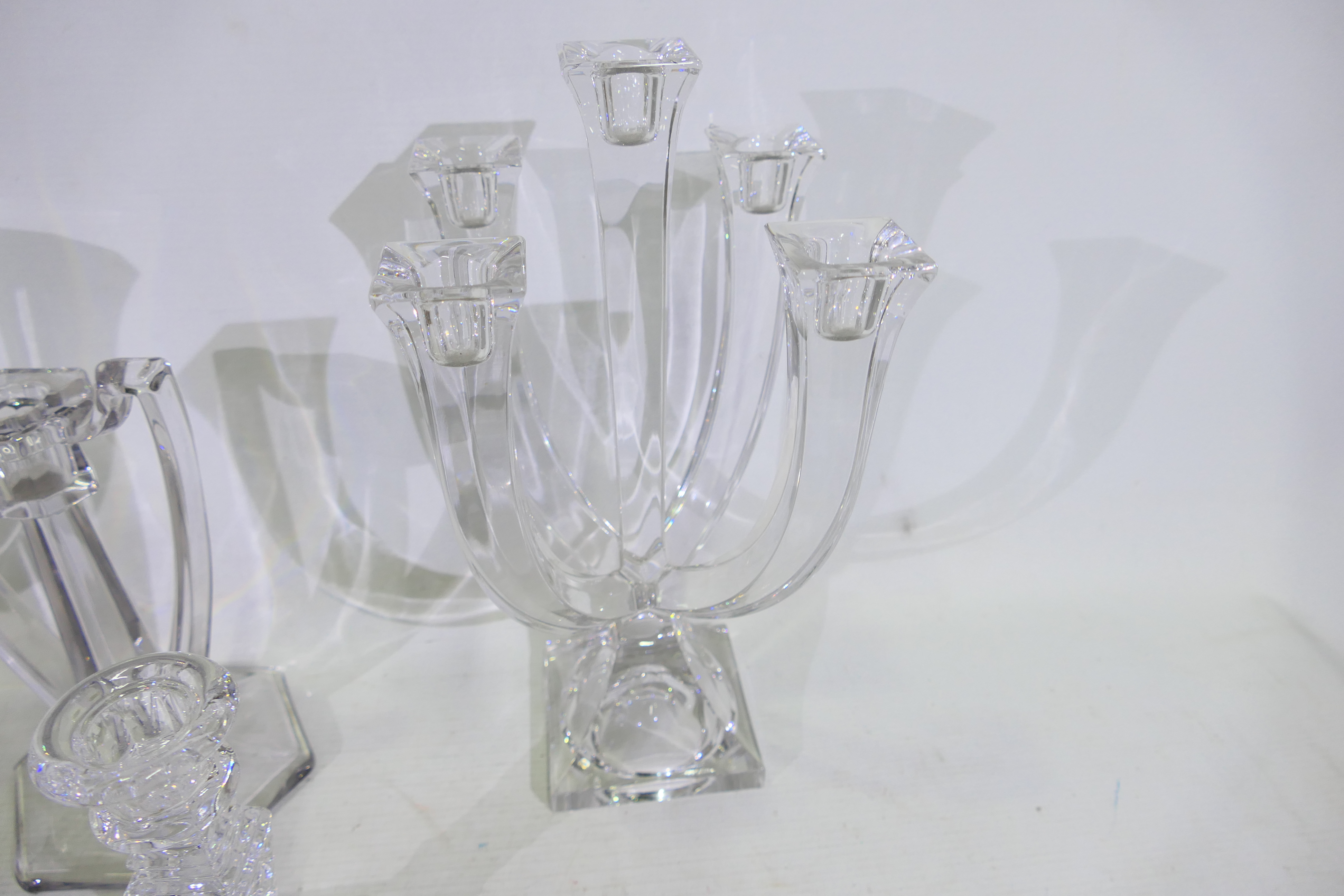 Krystol, Nachtmann, Villeroy and Boch - 6 x glass candlestick holders. - Image 3 of 5