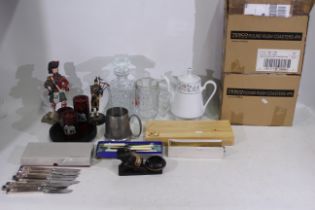 Mixed lot of glassware, ceramics, resin