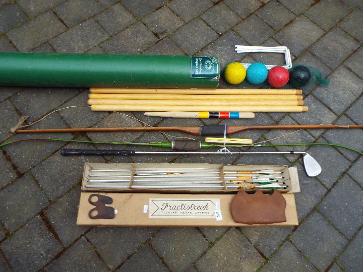 Outdoor sports - a garden croquet set by Debenhams, six tubular metal arrows by Practistreak, - Image 2 of 2