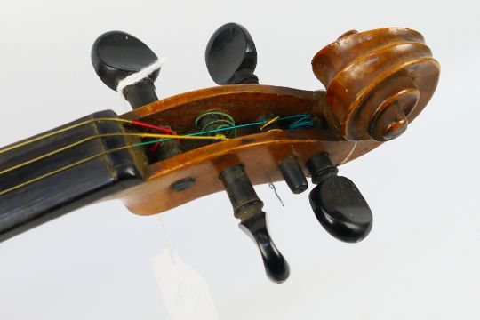 A 20th century violin, probably German / Austrian, no label to the interior, - Image 12 of 22