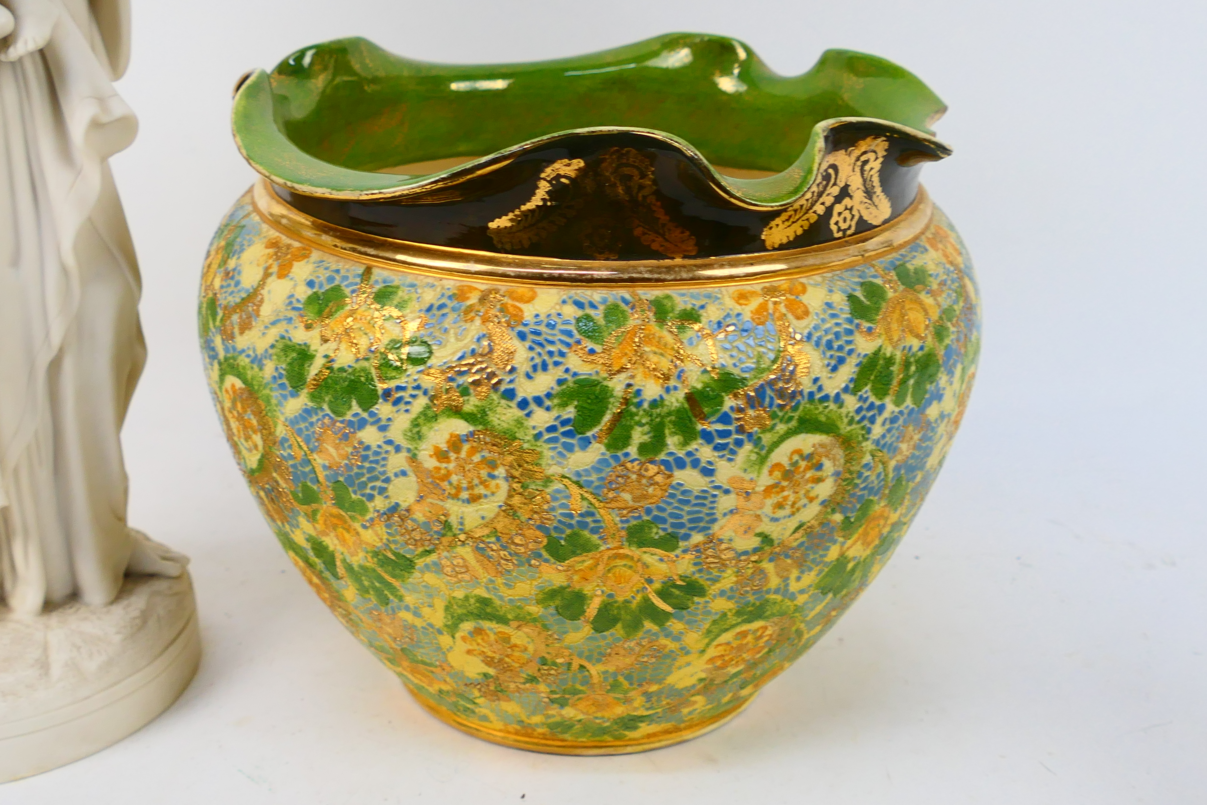 Lot to include a Doulton jardiniere with - Image 5 of 8