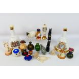 A group of novelty whisky decanters (all