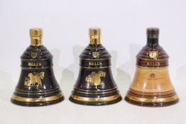 Bells - Three Wade decanters, with conte