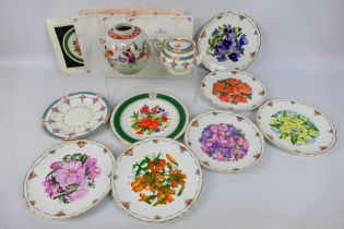 Six Royal Albert The Queen Mother's Favourite Flowers plates, with certificates,