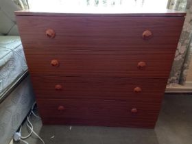 A chest of four drawers measuring approximately 86 cm x 90 cm x 45 cm.