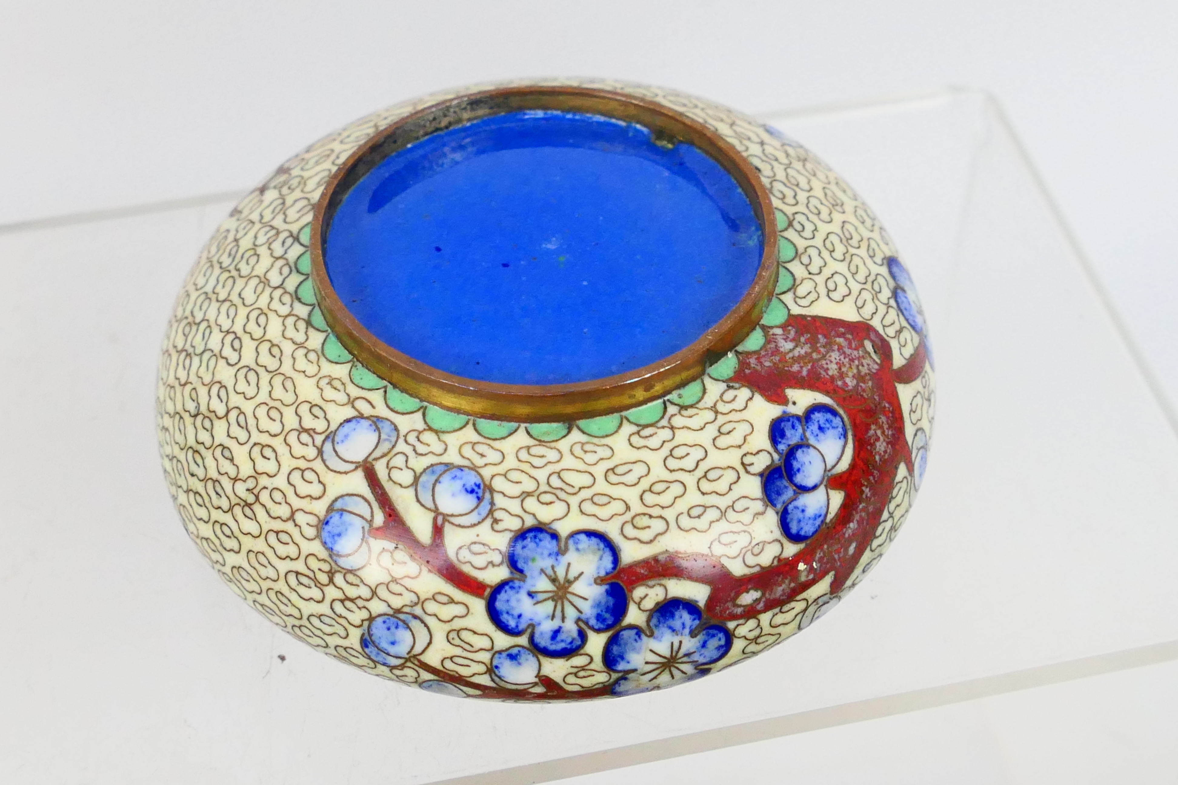 Lot to include a cloisonne ashtray, Asian metal bowl, - Image 7 of 10