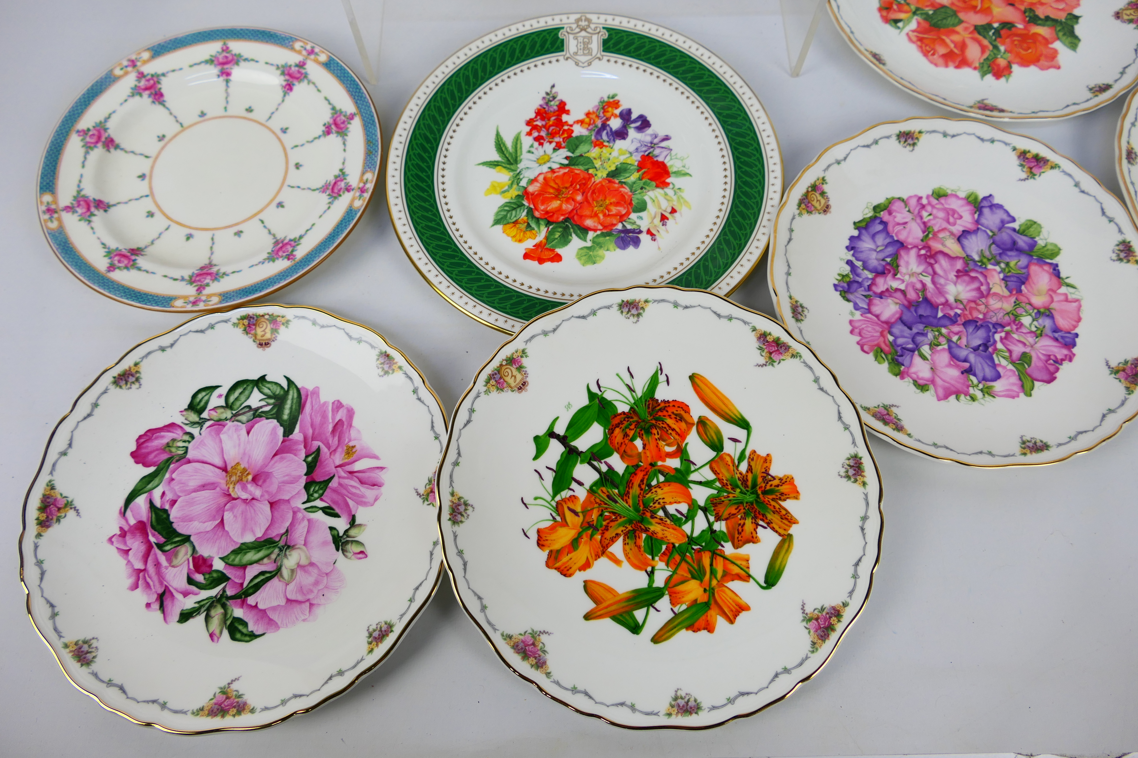 Six Royal Albert The Queen Mother's Favourite Flowers plates, with certificates, - Image 4 of 10