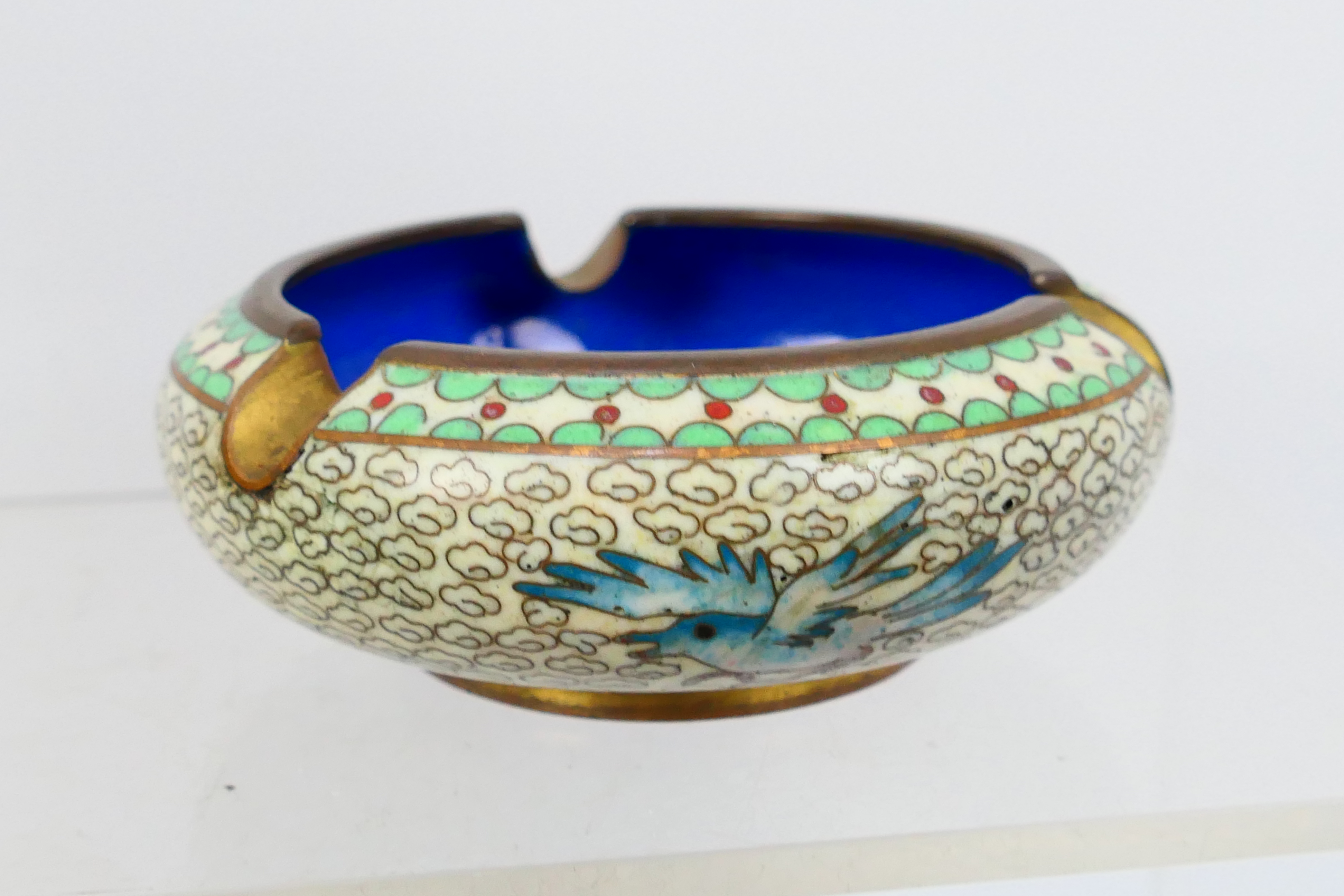 Lot to include a cloisonne ashtray, Asian metal bowl, - Image 6 of 10