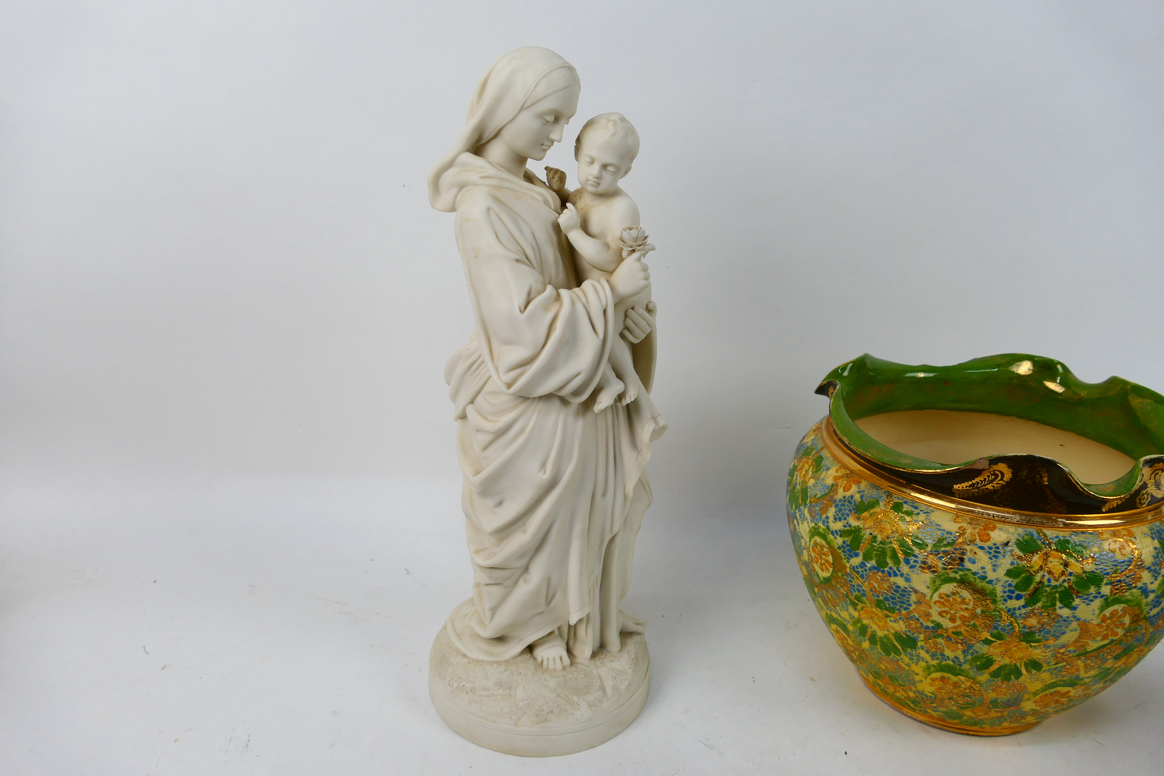 Lot to include a Doulton jardiniere with - Image 7 of 8