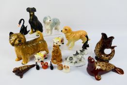 A collection of animal figures, ceramic