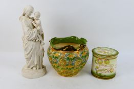 Lot to include a Doulton jardiniere with