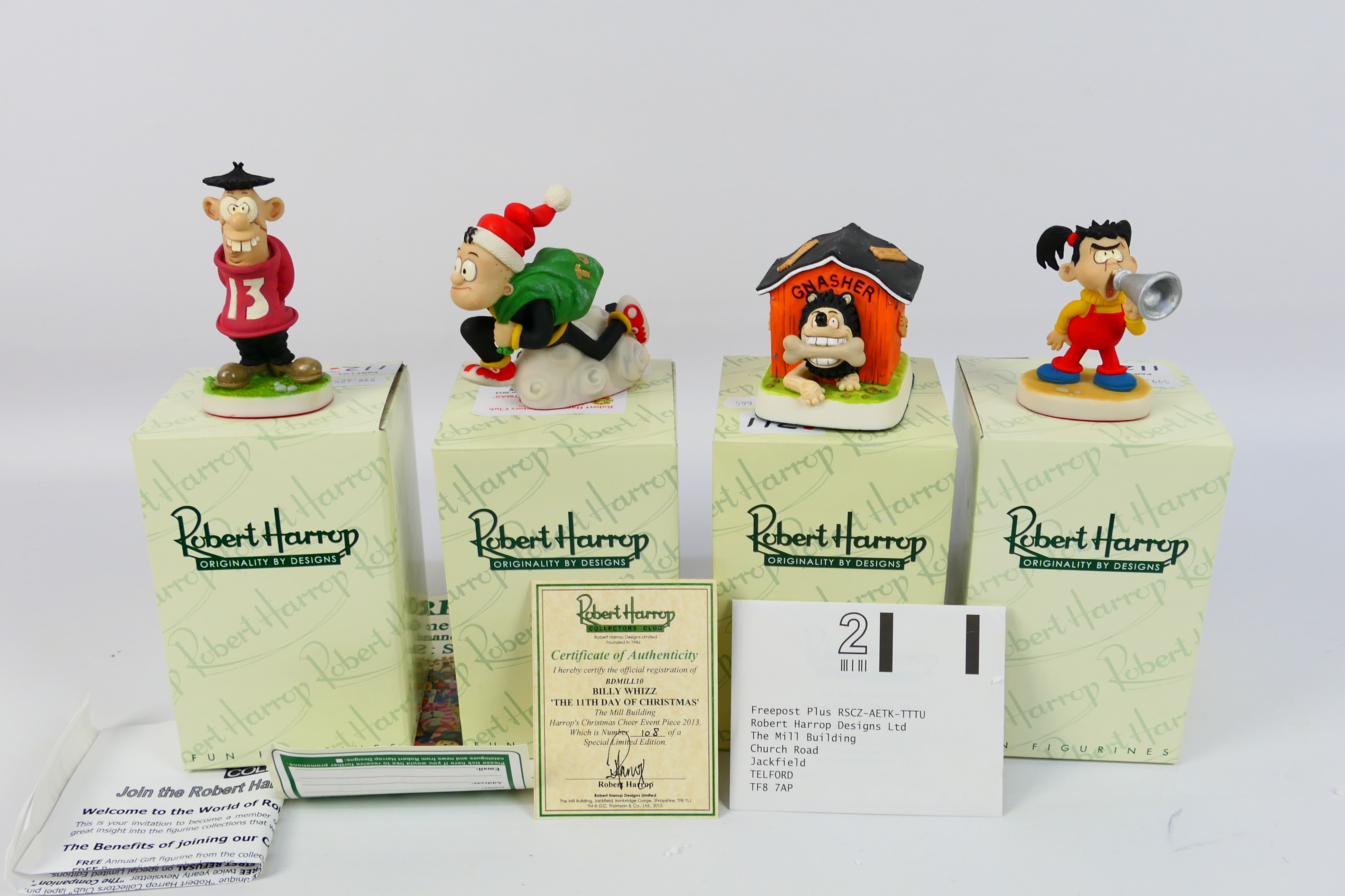 Robert Harrop - Beano - Dandy - A set of Four Robert Harrop resin figurines from the Beano and