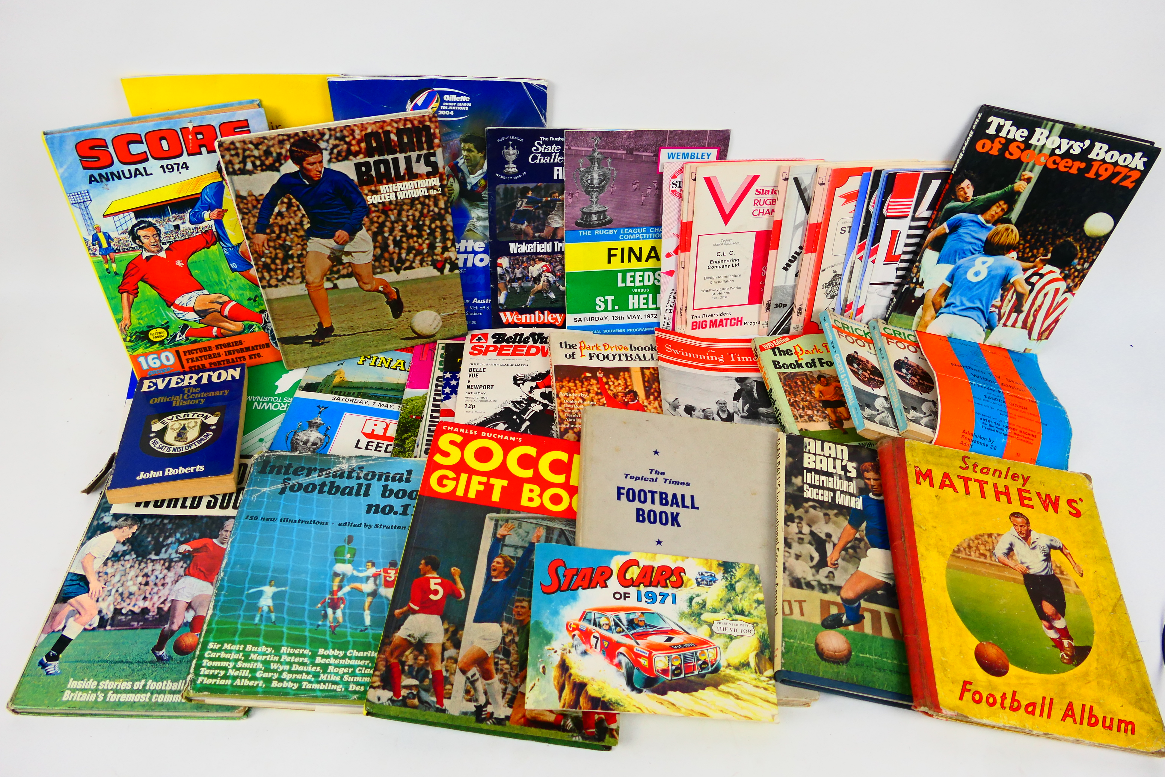 Lot to include football annuals, rugby l