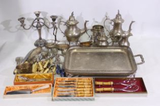 A quantity of silver plated cutlery and