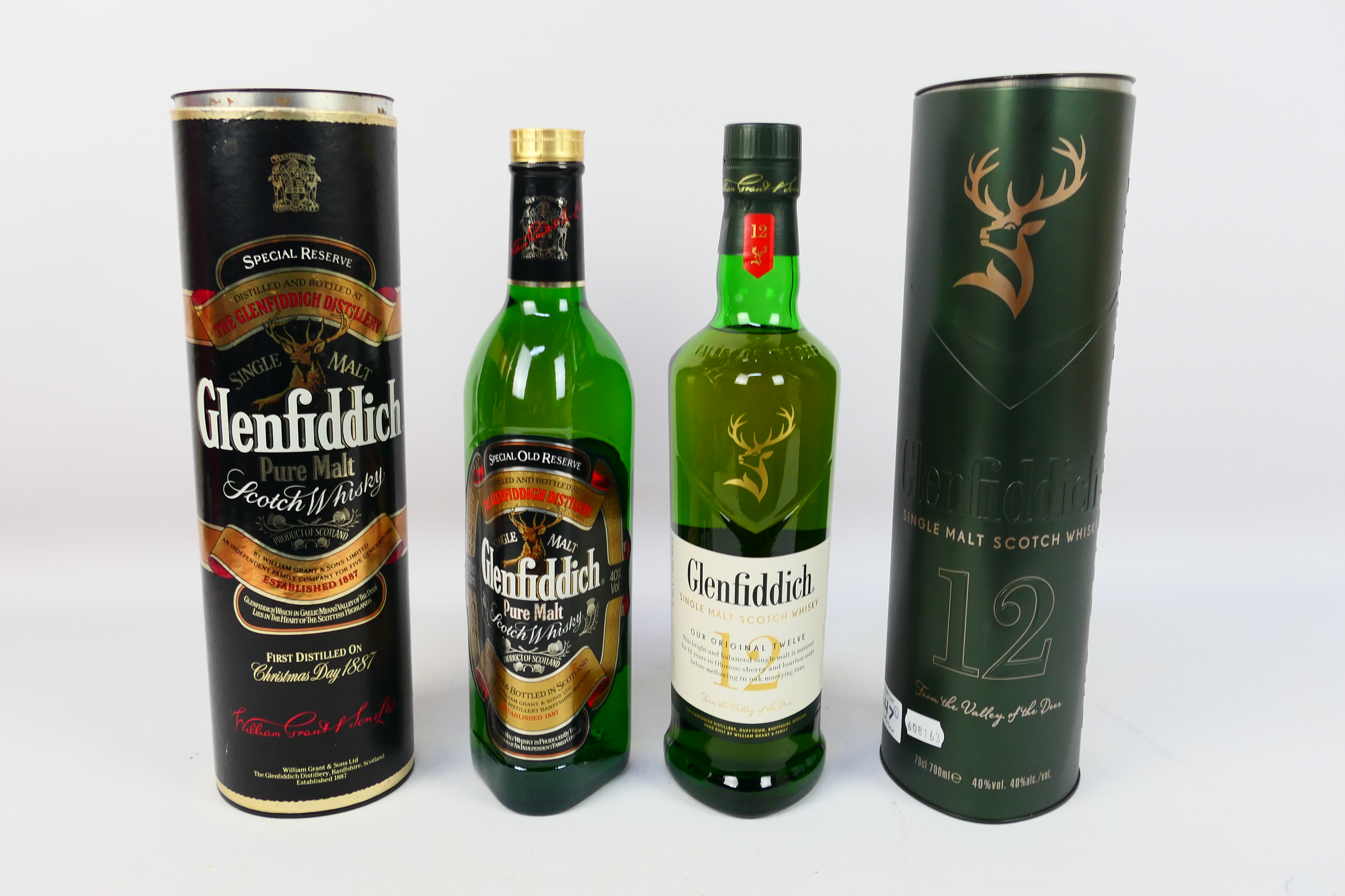 Glenfiddich - 2 x boxed pure malt and si