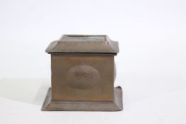 An Arts and Craft copper inkwell. Some d
